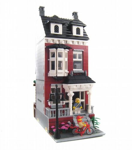 Colonial Revival House - Modular building: A LEGO® creation by Brian Lyles : MOCpages.com Lego Modular Buildings, Colonial Revival House, Lego House Ideas, Instructions Lego, Lego Boards, Lego Lovers, Lego Modular, Lego Trains, Lego Pictures