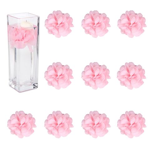 PRICES MAY VARY. For Floating Candle Centerpieces： These floating flowers are specially designed to complement floating candle centerpieces. Package include: 12 pcs of artificial flower head  Package dimension: 11*6*2 inch (27*16*5cm)  Package weight: 6 ounce  Product material: Product is made from high quality of silk fabric   How to make flowers to float on top  How to make flowers to float on top .  For narrow vase: Put flower sideways.  For 3 inch vases: Flower can float easily on top.  For Wedding Centerpieces Pink, Floating Flower Centerpieces, Narrow Vase, Fake Flowers Decor, Pink Wedding Centerpieces, Artificial Flowers Decor, Floating Candle Centerpieces, Wedding Reception Planning, Make Flowers