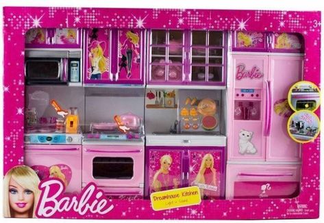 Barbie Kitchen Set, Big Doll House, Big Gift Boxes, Doll Kitchen, Princess Barbie Dolls, New Barbie Dolls, Barbie Playsets, Kitchen Sets For Kids, Real Barbie