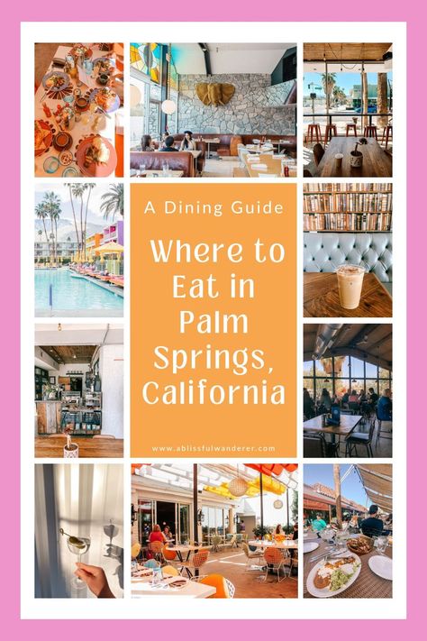 From cozy brunch joints to trendy dinner spots, indulge in the ultimate culinary guide to discover where to eat in Palm Springs! Palm Springs Food Guide, Places To Eat In Palm Springs, Where To Eat In Palm Springs, Palm Springs Resorts, Palm Springs Restaurants, Cozy Brunch, West Coast Travel, Palm Desert California, Ginger Smoothie