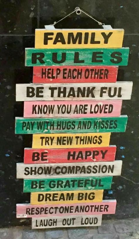 Family rules sign