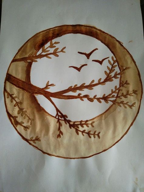 coffee painting
birds painting
moon coffee painting
trees and birds coffee painting Coffe Paints Art, Coffee Painting Ideas Easy, Painting Using Coffee, Coffee Painting Ideas, Coffee Art Painting, Coffee Painting, Drawing Stuff, First Coffee, Color Cafe