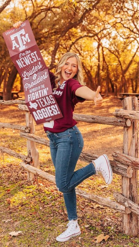 We can’t wait to meet the Fightin’ Texas Aggie Class of 2027! 👍

#TAMU #GigEm #Aggies #TAMU27 #Aggiebound

Aggie Bound banners photos ideas | TAMU acceptance photos ideas Class Of 2027, College Goals, College Acceptance, Digital Vision Board, Texas Aggies, Dream College, Texas A M University, Senior Photoshoot, Texas A&m