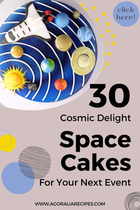 Dive into the cosmos with the enchanting world of space cakes – delightful confections that resemble the night sky or a galaxy. Crafted with a sponge or butter cake base and adorned with frosting, sprinkles, and edible glitter, these cosmic creations are perfect for birthdays or any celebratory occasion. Explore our 30 impressive ideas and tutorials to bring the universe to your dessert table. Cosmic Cake Ideas, Star Trek Cupcakes, Space Themed Cakes, Space Theme Cake Kids, Universe Cake Ideas, Galaxy Cake Ideas, Saturn Cake, Space Cake Ideas, Outer Space Birthday Cake