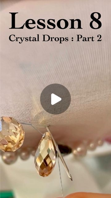 Embroidery Designer on Instagram: "Full Tutorial on YouTube✨Link in Bio⁣⁣
⁣⁣
⁣⁣
⁣⁣
⁣⁣
.⁣⁣
.⁣⁣
⁣⁣#embroidery #embellishment #beadwork #threadwork #tambourembroidery #luneville #crystal #crystalbeads #swarovski #craft #satisfying #stitch #asmr #embroiderytechniques #embroiderersofinstagram #embroiderydesign #beadembroidery #beads #chainstitch #sewing #couture #broderie #london #uk #handmadeuk #handembroidery #embroiderytutorial 
⁣⁣⁣" Beadwork Embroidery Tutorial, Threadwork Embroidery, Sewing Couture, Crystal Embroidery, Tambour Embroidery, Beadwork Embroidery, Youtube Link, Clever Crafts, Thread Work