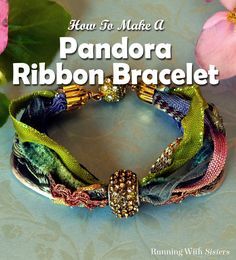 Ribbon Bracelet Diy, Ribbon Bracelet, Ribbon Bracelets, Fabric Bracelets, Ribbon Jewelry, Easy Jewelry, Pandora Beads, Diy Bracelets Easy, Fiber Jewelry