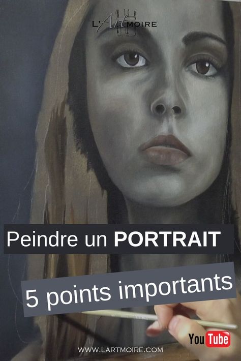 Aimerais-tu apprendre comment peindre un portrait? Que ce soit en peinture à l'huile ou peinture acrylique, je te donne 5 points importants qui t'aideront à bien réussir ton portrait. Jolie Photo, Art Portrait, Art Abstrait, Art Inspiration, Movie Posters, Quick Saves, Art, Film Posters