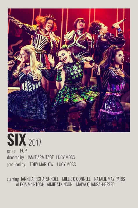 [ alternative minimalist polaroid movie tv show poster ] Hamilton Polaroid Poster, Six Musical Poster, Six Poster Musical, Six The Musical Poster, Alternative Minimalist Movie Posters, Musicals Aesthetic, Six Poster, Musicals Posters, Broadway Musicals Posters