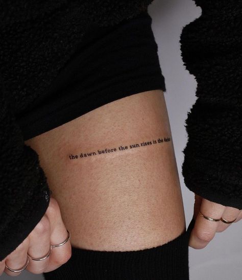 'The dawn before sun rises is the darkest...' made by @elle.tats who is BOOKABLE in LONDON 📍 on Tattoodo - join the app & share your… | Instagram It’s Always Darkest Before The Dawn Tattoo, The Sun Will Rise Tattoo, Dawn Tattoo, Rising Sun Tattoos, Rain Tattoo, Before The Dawn, Sun Tattoos, Sun Rises, Dark Tattoo