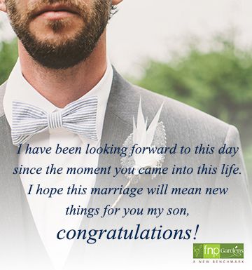 Get one of the best wedding wishes for son with beautiful Image form FNP Gardens.  #wedding #weddingquotes #weddingwishes #weddingwishesforson #weddingquotesforson #sonwedding Son On His Wedding Day, Happy Wedding Wishes, Quotes For Son, Congrats On Your Wedding, Wedding Wishes Quotes, Wedding Day Wishes, God Made You, Son Quotes, Weddings By Color