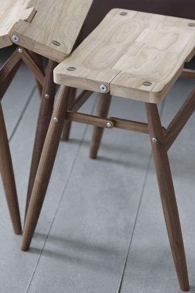 Wooden Stools, Folding Stool, Furniture Details, Furniture Inspiration, Interior Furniture, Furniture Collection, Wood Design, New Furniture, Furniture Chair