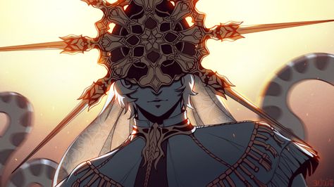 DS - Dark Sun Gwyndolin by Enijoi on DeviantArt Dark Sun Gwyndolin, Strawberry Art, Dark Sun, Dark Souls, Art Blog, Mint, Deviantart, Sun, Anime