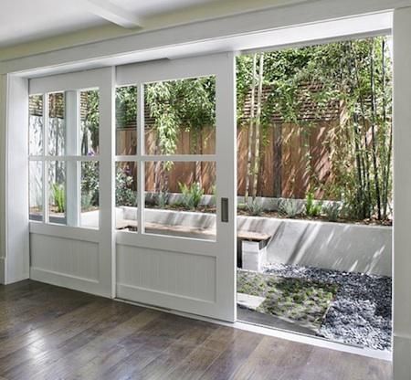 These doors are amazing. Finally a modern response to the age old 'sliding glass doors.'~love these doors~ Entranceway Ideas, Cozy Wallpapers, House Expansion, Garden Extension, Sunroom Remodel, Breezeway Ideas, Garden Walls, Enclosed Patio, Real Estat