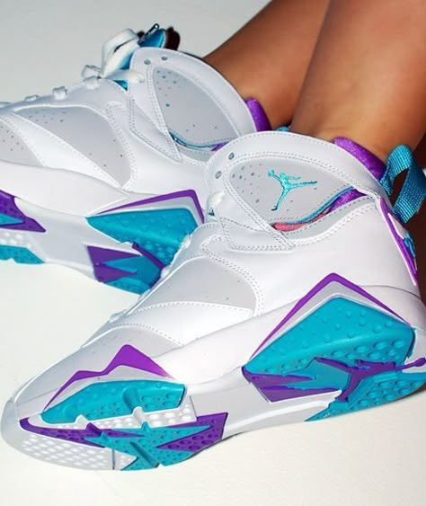 Jordan 7. Charlotte Hornets all da baby 704 | Sneaker Chic ... Baskets Jordans, Jordans Girls, Basket Style, Jordan Shoes Girls, Shoes Sneakers Jordans, Air Jordan Retro, Fresh Shoes, Nike Free Shoes, Hype Shoes