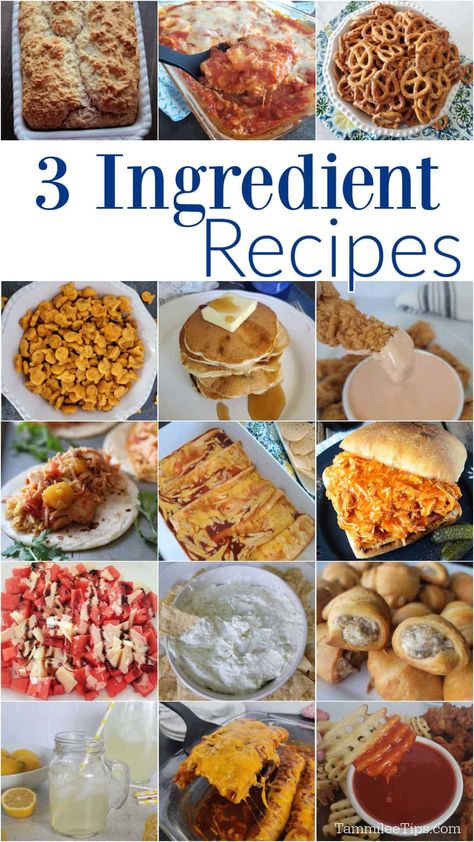 Household Ingredient Recipes, Easy Lunch Ideas 3 Ingredients, Very Simple Food Recipes, Crazy Easy Recipes, Easy Snack Recipes With Few Ingredients, 3 Ingredients Crockpot Meals, Food To Make With Ingredients At Home, Small Ingredients Recipes, Super Simple Recipes 3 Ingredients