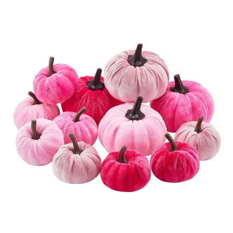 PRICES MAY VARY. QUANTITY: Package includes 12 faux velvet pumpkins in 2 sizes, 4 large and 8 small. These beautiful decorative velvet pumpkins instantly create eye-catching rustic Thanksgiving, Halloween or other fall decorations. MATERIAL: Our pumpkins are made of high quality velvet material that is colorfast, lightweight and durable, non-toxic and odorless. The pumpkins are wrapped in soft stretch flannel for a realistic appearance. Each faux pumpkin is topped with a resin stem for a natural Pumpkin Table Centerpiece, Fall Party Themes, Rustic Thanksgiving, Fall Room Decor, Fake Pumpkins, Baby Shower Table Decorations, Fall Room, Shower Table, Halloween Party Decoration