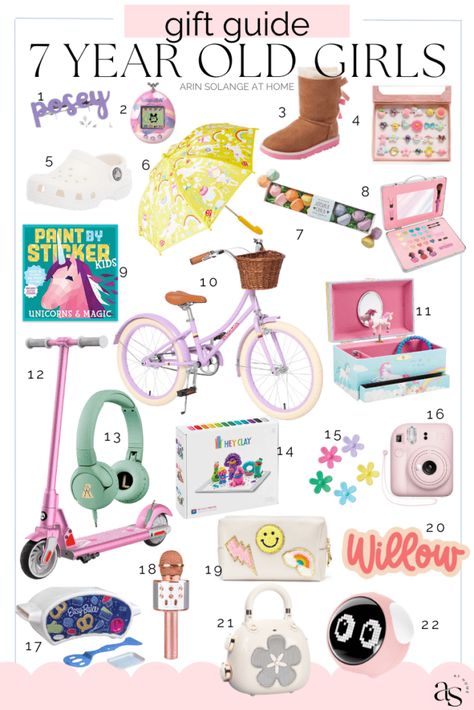 Gift Guide For 7 Year Girl, Christmas Presents For Girls Age 8, Gift For 6 Year Girl, Christmas Gifts For 7 Year Girl, Gifts For 5 Year Girl, Gifts For 7 Year Girl, Four Year Old Christmas Gifts, Gift Guide Kids, Girls Presents