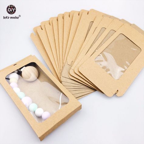 Kraft Paper Wedding, Kraft Packaging, Baby Teether Toys, Wrapping Jewelry, Box Decoration, Paper Wedding, Teether Toys, Baby Teethers, Packaging Supplies