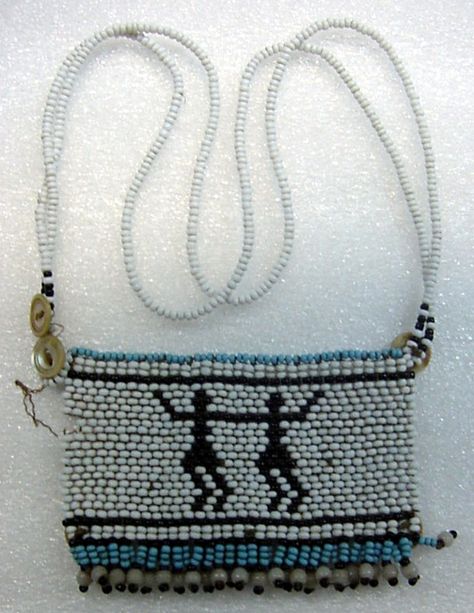 Xhosa  Man's "love letter" necklace, 20th Century     Beads | Cotton fiber  Purchase 1995 The Members' Fund  95.84.3 Xhosa Symbols, Xhosa Beads For Ladies, Xhosa Language, Xhosa Beadwork, Xhosa Beads, Xhosa Beads Necklaces, Traditional Festive Ceremonial Beaded Necklace, Hidatsa Beadwork, African Beadwork