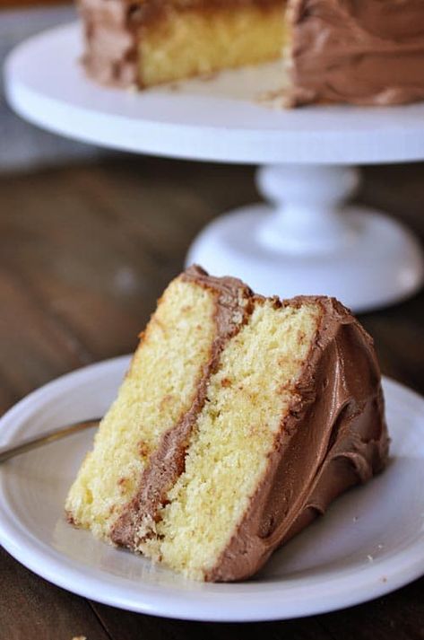 Mels Kitchen, Homemade Yellow Cake, Cake Texture, Chocolate Cream Cheese Frosting, Yellow Cake Recipe, Coconut Dessert, Chocolate Cream Cheese, Cake Recipes From Scratch, Smitten Kitchen