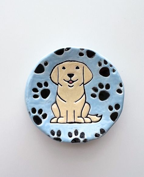 Handmade Ceramic Yellow Lab ring dish, trinket dish Ideas Ceramica, Ring Dishes, Yellow Lab, Ceramic Pots, Ring Dish, Trinket Dish, Trinket Dishes, Handmade Ceramic, Ceramic Bowls