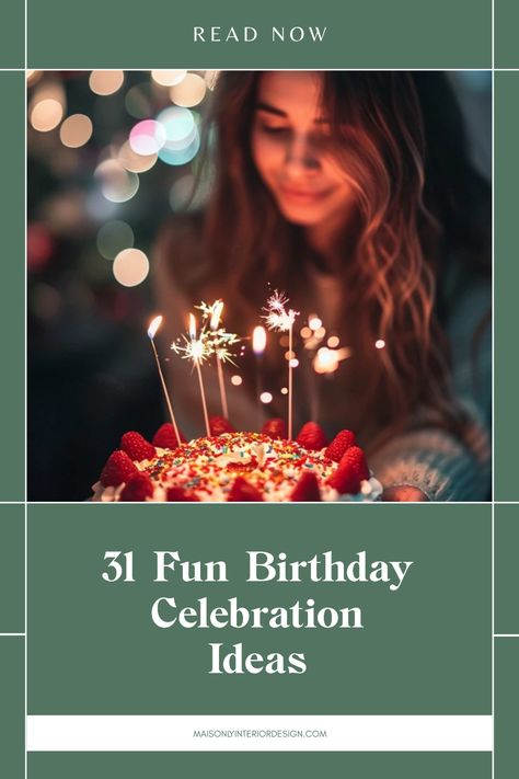 Searching for exciting ways to celebrate your birthday? Look no further! Here are 31 unique and enjoyable birthday celebration ideas, perfect for all ages. Whether you prefer a themed party, an outdoor adventure, or creative gifts, this list will inspire you. Spend quality time with friends, indulge in sweet treats, and create memorable experiences that make your special day shine. From intimate gatherings to big parties, discover the best birthday activities that guarantee an unforgettable celebration this year! Cute Birthday Celebration Ideas, Unique Ways To Celebrate Your Birthday, Free Things To Do On Your Birthday, Celebration Ideas Events, Celebrate Your Birthday, Solo Birthday Celebration Ideas, 31 Birthday Ideas, February Birthday Ideas, Alone Birthday Ideas