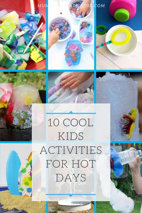 10 of the best activities for the summer to help your kids beat the heat whilst having a blast.  They are fun and fabulous, yes they are cool kids activities for hot days Frozen Activities, Outside Activities For Kids, Creative Ideas To Make, Indoor Crafts, Fun Outdoor Activities, Outdoor Crafts, Weather Activities, Diy Fan, Fun Activities To Do