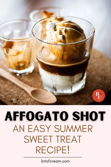 Need a midday pick-me-up or after-dinner treat? The affogato makes the perfect dessert for coffee lovers! Find the easy recipe over at Bitofcream.com! Affogato Coffee, Gelato Flavors, Italian Drinks, Espresso At Home, Irish Cream Liqueur, Coffee Guide, Espresso Beans, French Roast, Coffee Scoop