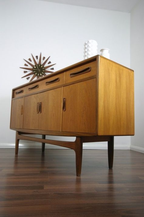 39 Mid-Century Cabinets Made With Perfect Taste | DigsDigs Mid Century Cabinets, G Plan Furniture, Mid Century Modern Credenza, Mid Century Cabinet, Minimalist Furniture Design, Classic Cabinet, Danish Modern Furniture, Mcm Furniture, G Plan