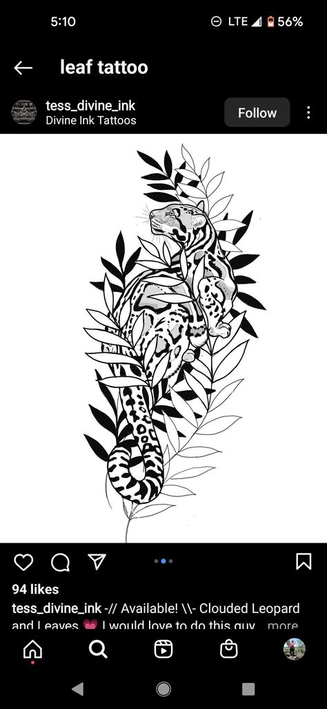 Clouded Leopard Art, Snow Leopard Tattoo Women, Snowlepord Tattoo, Clouded Leopard Tattoo, Snow Leopard Tattoo, Leopard Tattoo, Cute Animal Tattoos, Snow Lion, Leopard Tattoos