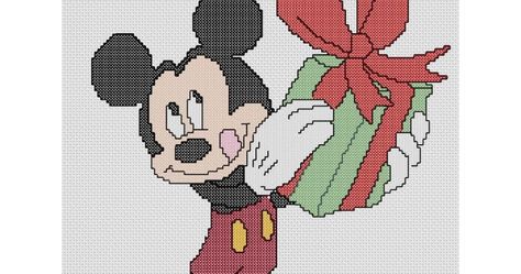 Free Christmas Cross Stitch, Mickey And Minnie Christmas, Christmas Cross Stitch Patterns, Minnie Christmas, Cross Stitch Patterns Christmas, Cross Stitch Patterns Free, Mickey And Minnie, Free Cross Stitch, The 5th Of November