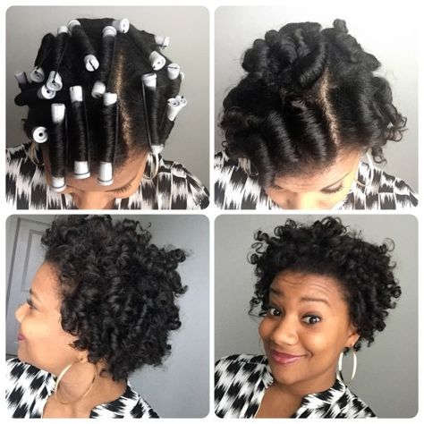 Best Perm Rods Tutorials on Natural Hair | Textured Talk Perm Rods Short Hair, Blown Out Hair, Getting A Perm, Texture Board, Perm Rods, Blowout Hair, Texturizer On Natural Hair, Rod Set, Medium Length Hair