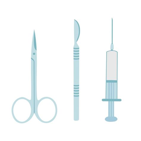 Medical tools set surgical equipment sca... | Premium Vector #Freepik #vector #surgery-tools #scalpel #surgical-instruments #pharmacy-icon Syringe Illustration, Surgical Equipment, Medical Stickers, Medical Tools, Instruments Art, Medical Instruments, Scalpel, Surgical Instruments, Printed Backgrounds