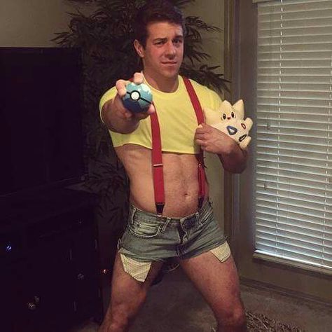 . Misty Pokemon Costume, Misty Costume, Gay Halloween Costumes, Misty Cosplay, Gay Halloween, Male Cosplayers, Guy Fox, Big Muscle Men, Gay Costume