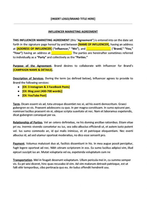 Image of influencer collaboration agreement template download  bonsai brand partnership agreement template pdf. Brand partnership agreement template, When you decide to venture into a new business with a friend or a partner, it's important for you to look at set... Influencer Collaboration, Employment Form, Branding Workbook, Partnership Agreement, Mall Design, Contract Agreement, Brand Campaign, Contract Template, Proposal Templates