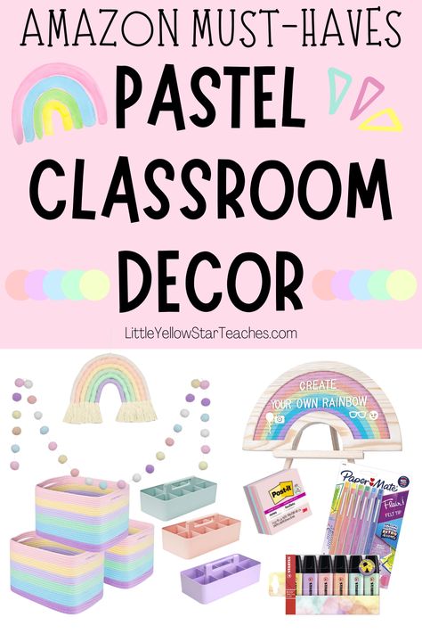 Discover the serene ambiance of a pastel-themed classroom in this compelling article. Curating a unique collection of items from Amazon, this piece showcases how pastel classroom decor can transform learning spaces into tranquil, inspiring environments. From functional storage solutions to captivating wall art, every item exudes soft, soothing hues. Teachers aiming to foster creativity and focus will find this selection incredibly useful. Don't miss this guide to pastel classroom decor! Pastel Classroom Decor Ideas, Kawaii Classroom Theme, Pastel Classroom Ideas, Pastel Classroom Themes Elementary, Pastel Boho Classroom, Pastel Color Classroom Theme, Pastel Theme Classroom Decor, Saved By The Pastel Classroom, Pastel Preschool Classroom