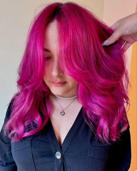 swipe for the before ---> forgot to video the vivids 🤦🏼‍♀️ highlighted with @wellahairusa •blondorplex 15--> 20vol pretoned with @redkenpro •9Vro 8vro violet and pink vivids @pravana •top wild orchid with magenta •pink with hot pink and some sunstone #haircolorist #hairtransformation #colortheory #beforeandafter #phillyvivids #phillyvividhair #pravana #phillyhairstylist #phillyhair #wella #redken #hairinspo Fusha Hair, Wild Orchid, Magenta Pink, Hair Colorist, Hair Transformation, Color Theory, Hair Inspo, Hair Salon, Hair Stylist