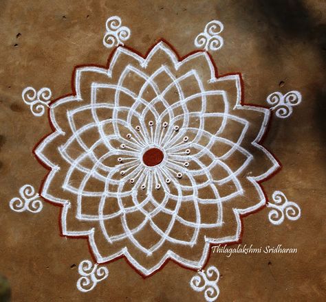 Rangoli and Art Works: FREEHAND KOLAM White Rangoli Design, White Rangoli, Quilling Jewellery, Latest Rangoli, Rangoli Colours, Simple Flower Design, Rangoli Designs Latest, Simple Rangoli Designs Images, Simple Rangoli Border Designs