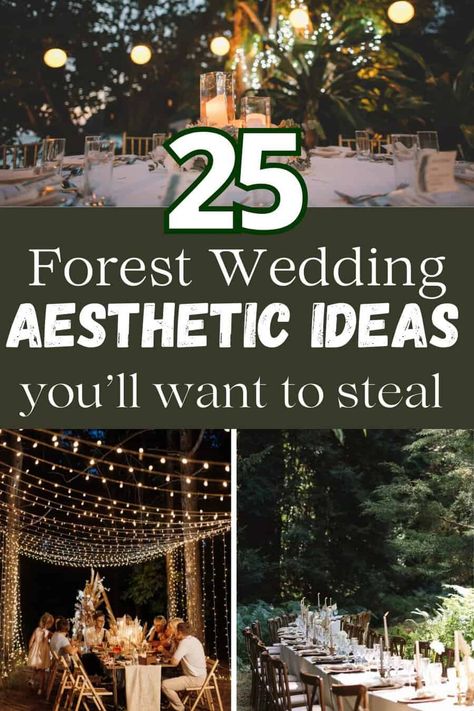 25 Unique and Effortless Forest Wedding Aesthetic Ideas - Wedding Planning Witchy Wedding Aesthetic, Druidic Wedding, Forest Green Wedding Theme Rustic, Norse Wedding Ideas, Pagan Wedding Ideas, Wedding Aesthetic Ideas, Forest Wedding Aesthetic, Fae Wedding, Forest Wedding Decorations