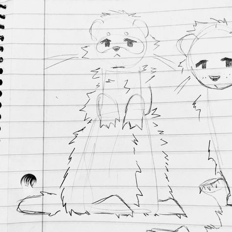 Drawn from a real life reference of a ferret standing Ferret Cute Drawing, Ferret Oc Art, Ferret Drawing Sketches, Simple Ferret Drawing, Ferret Fursona Art, Ferret Art Drawing, How To Draw A Ferret, Ferret Drawing Reference, Holding Stuffed Animal Reference Drawing