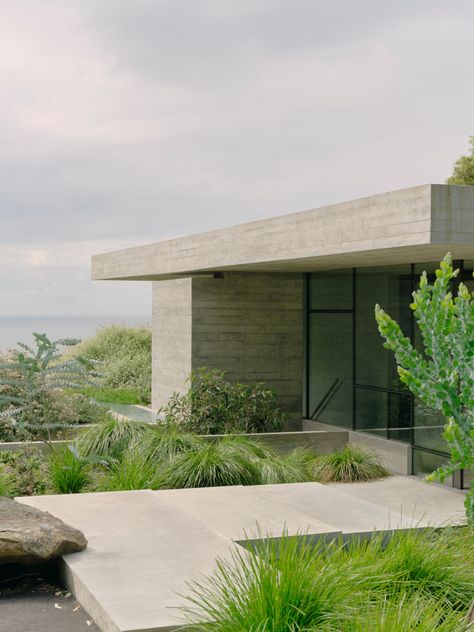 Bunkeren by James Stockwell Architect Bunkeren By James Stockwell Architect, Morq Architects, Bunkeren House, Concrete Plates, Concrete Exterior, Modern Coastal Home, Building Entrance, Concrete Houses, Concrete Texture