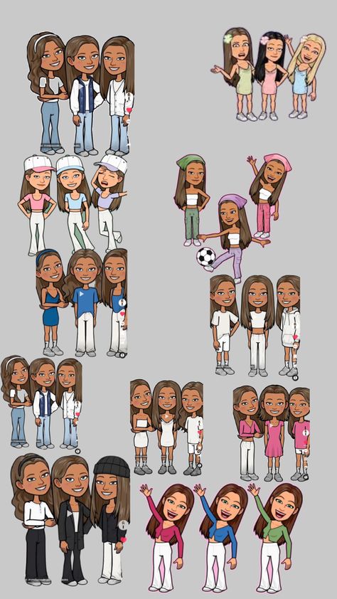 Crazy Bitmoji Ideas, Cute Bitmoji Outfits Summer, Pretty Bitmoji Ideas, Snapchat Outfits, Bitmoji Outfits Baddie, Best Friends Cute, Cute Easy Outfits For School, Snapchat Best Friends, Cute Snapchat Bitmoji Ideas