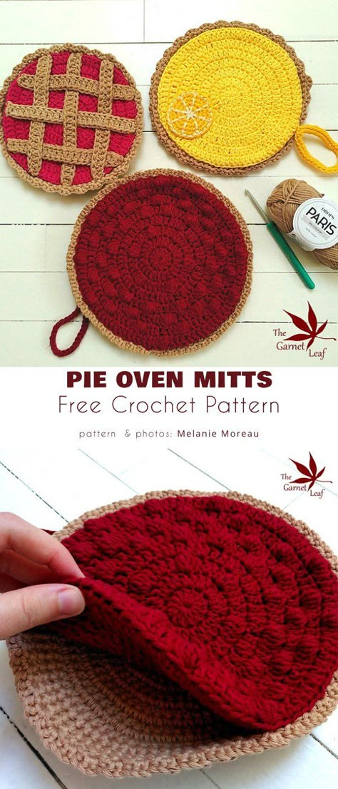 Diy Food Decor, Crochet Pot Holders Free Pattern, Crochet Pot Holders, All Free Crochet Patterns, Crochet Potholder Patterns, Crochet Potholder, Crochet Hot Pads, Crochet Pot, Kitchen Crochet