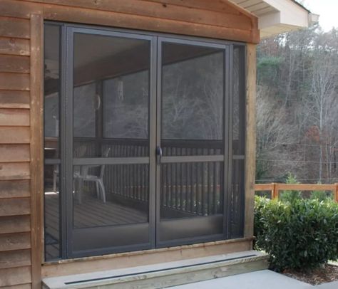 Why The No Screen Door Kick Plate Option Works | PCA Products French Screen Doors, Doors With Screens, Screen For Patio, Double Screen Doors, Screened Porch Doors, Door Kick Plates, French Doors With Screens, Aluminum Screen Doors, Patio Screen Door