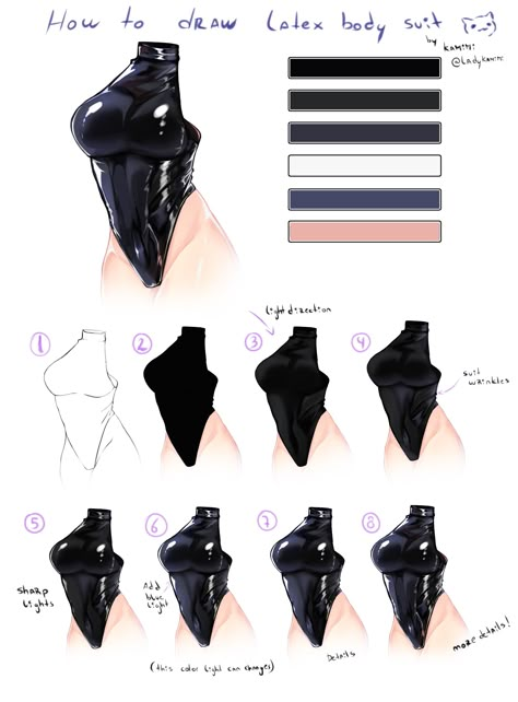 𝐤𝐚𝐦𝐢𝐦𝐢 🌧️ on X: "how to paint latex body suit tutorial https://t.co/P0iPFUVpAG" / X How To Color Latex Digital Art Tutorials, Dress Shading Tutorial, Body Suit Reference, Body Suit Drawing, Drawing Suit, Suit Tutorial, Women Knight, Suit Drawing, Art Tools Drawing