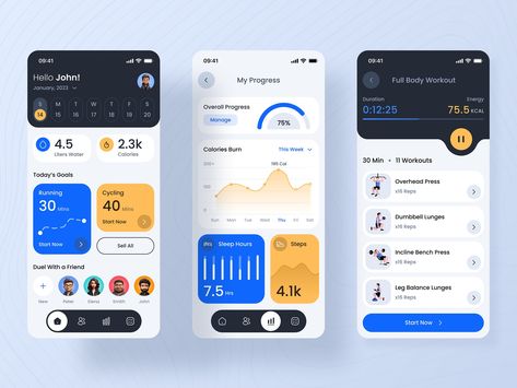 Health and Wellness App by Yudiz Solutions Ltd on Dribbble Wellness App Design, Wellness App, Health Mobile App, Mental Health Application Ui, Healthcare Dashboard Ui Design, Health App Design, Health Device, Wellness Apps, Dribbble Design