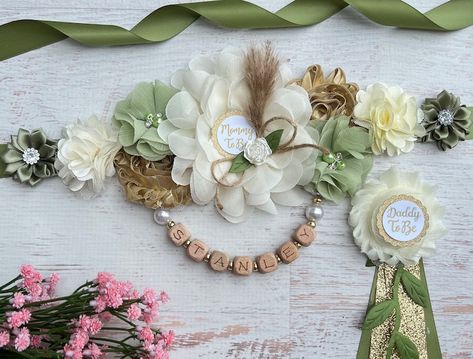 Baby Shower Belt, Maternity Sash Diy, Baby Shower Belly Sash, Maternity Belt Sash, Safari Baby Shower Decorations, Sage Green Baby Shower, Mexican Baby Shower, Baby Shower Souvenirs, Baby Shower Sash