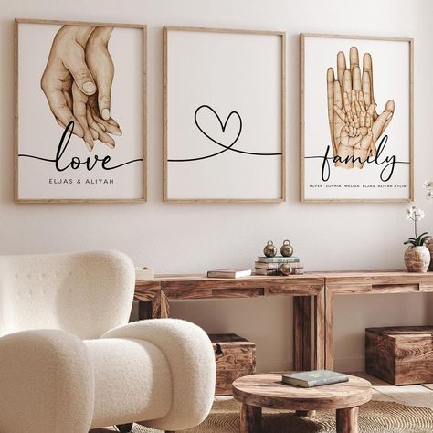 ａｔ９ｐｍ ☽ | Start with Bismillah, Masjid An Nabawi, End with Alhamdulillah #poster set 🕌 worldwide shipping… | Instagram Nordic Art Print, Families Hands, Simple Wall Art, Scandinavian Wall Art, Nordic Art, Personalized Posters, Love Wall Art, Love Wall, Family Art