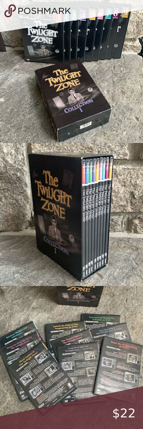 The Twilight Zone- Collection 1. Boxed Set of 9 DVDs- Like New. 1959-1963 Dvd Box, E Mc2, Twilight Zone, The Zone, Boxed Set, Good Movies To Watch, On The Edge, Movies To Watch, Good Movies