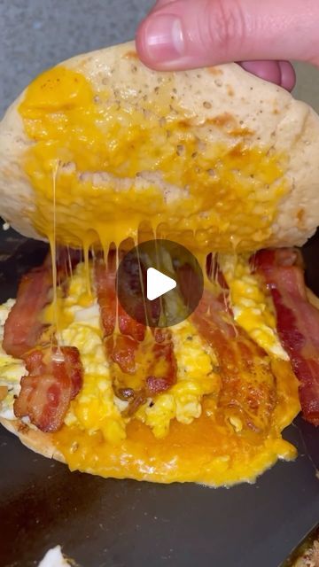 grubspot. on Instagram: "PANCAKE BACON EGG & CHEESE🥞 #grubspot" Pancake Bacon, Bacon Egg Cheese, Pancakes And Bacon, Breakfast Meals, Bacon Egg And Cheese, Egg Cheese, Bacon Egg, Cheese Eggs, April 22